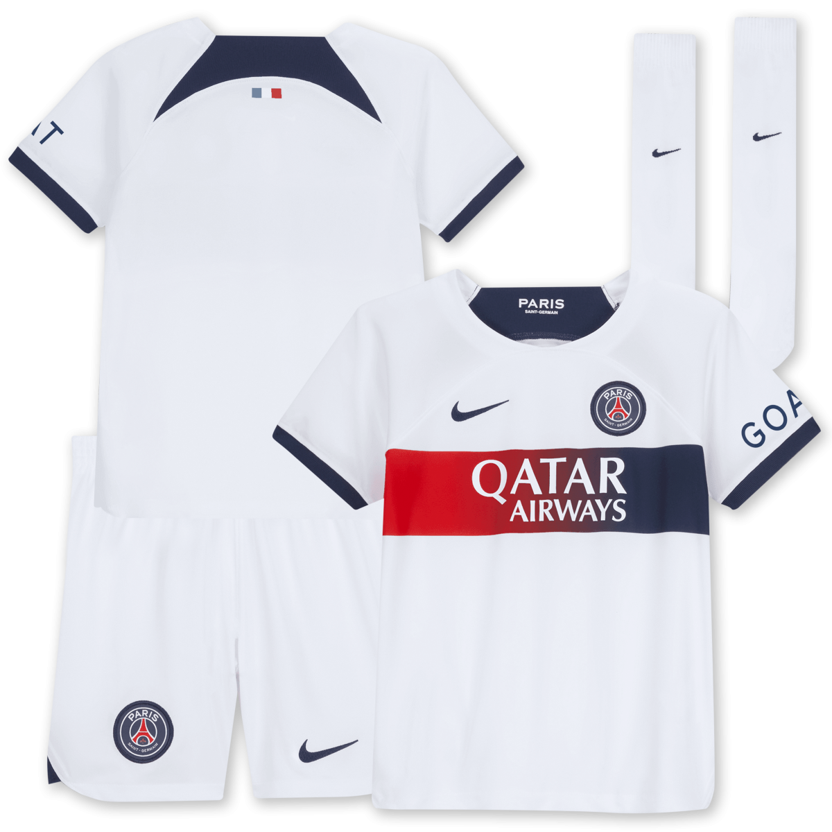 Exklusive paris saint-germain nike auswärtsstadiontrikot 2023-24 – kleine kinder mit personalisieren druck Kollektion – Premium Paris Saint Germain Trikots