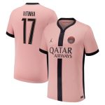 Exklusive psg jordan drittes stadiontrikot 2024-25 – kinder mit cup-aufdruck vitinha 17 Kollektion – Premium Paris Saint Germain Trikots