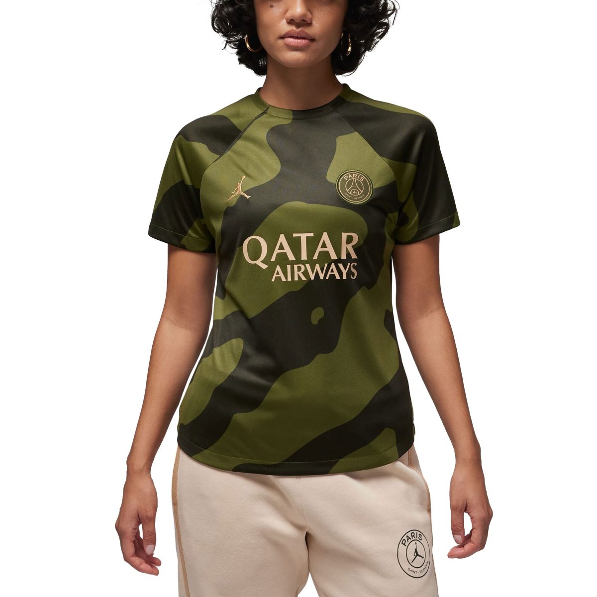Exklusive psg jordan pre match top – grün – damen Kollektion – Premium Paris Saint Germain Trikots