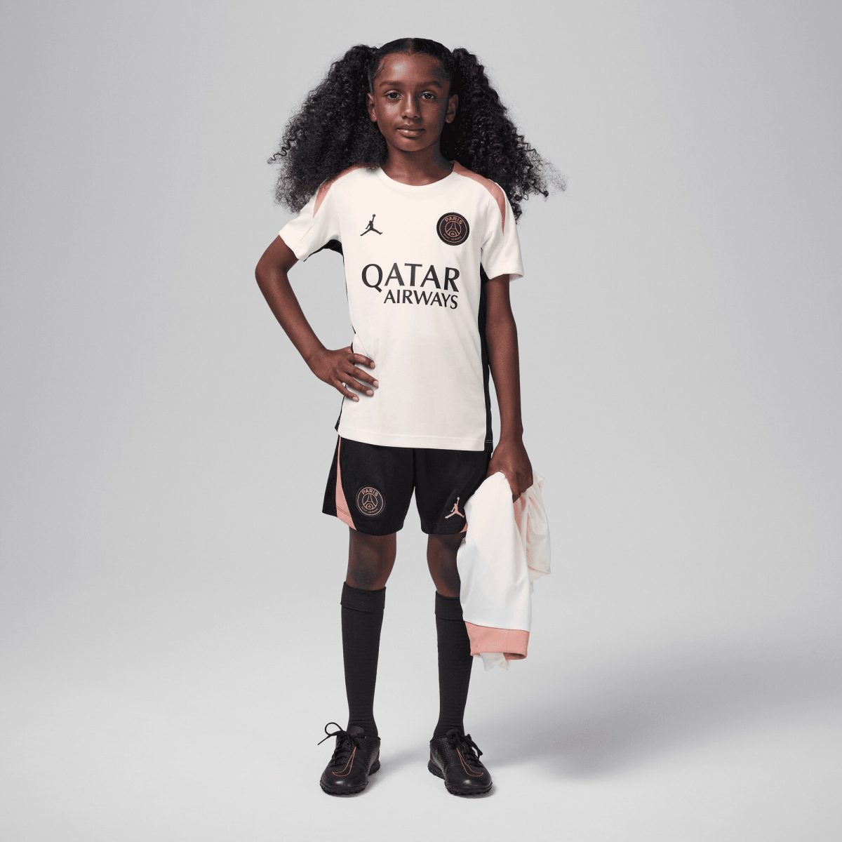 Exklusive psg jordan strike trainingsoberteil – elfenbein – kinder Kollektion – Premium Paris Saint Germain Trikots