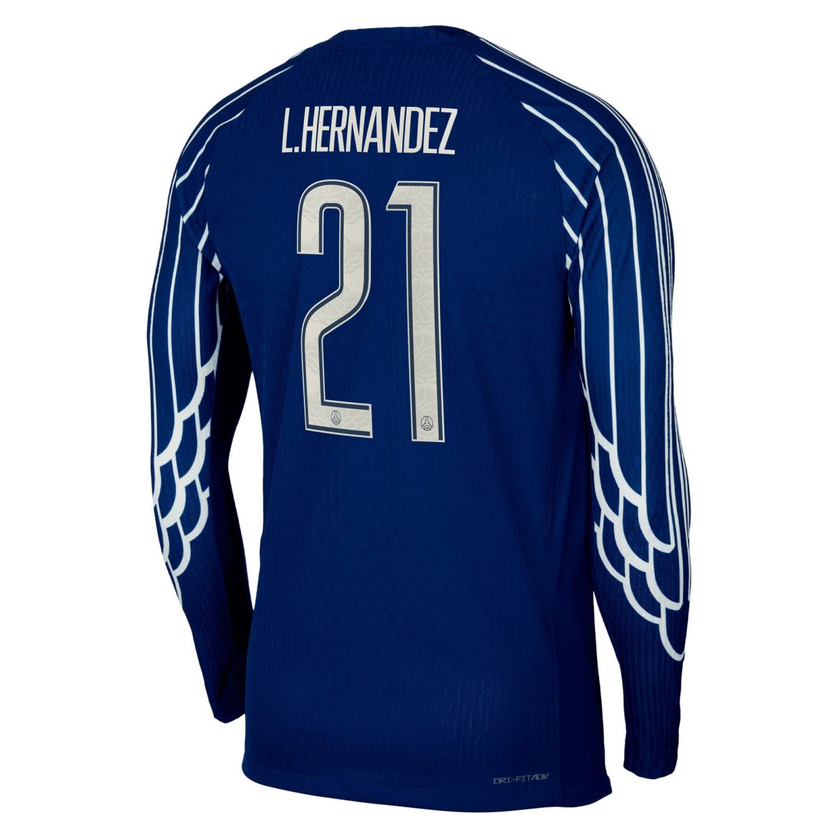 Exklusive psg jordan viertes dri-fit adv match-shirt 2024-25 – langarm – kinder mit cup-aufdruck l.hernandez 21 Kollektion – Premium Paris Saint Germain Trikots