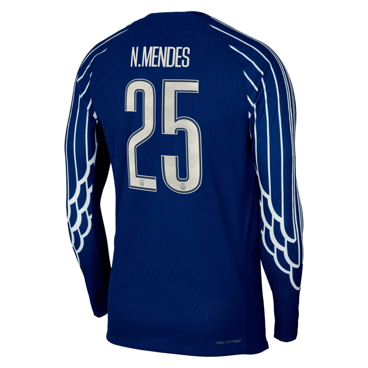 Exklusive psg jordan viertes dri-fit adv match-shirt 2024-25 – langarm – kinder mit cup-aufdruck n.mendes 25 Kollektion – Premium Paris Saint Germain Trikots