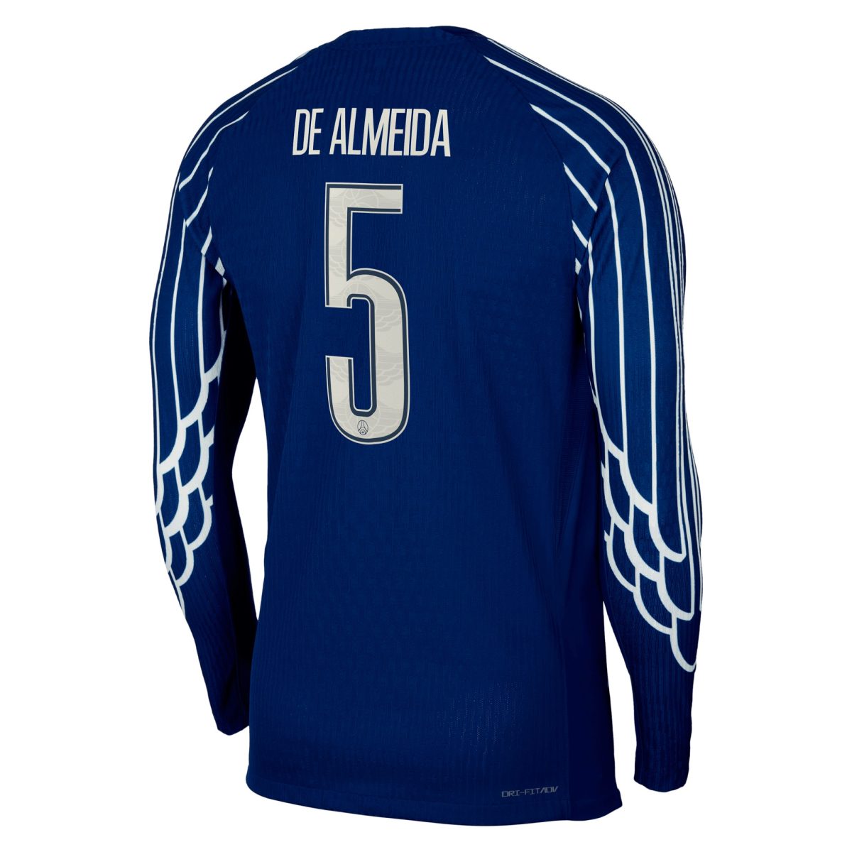 Exklusive psg jordan viertes dri-fit adv match-shirt 2024-25 – langarm – kinder mit de almeida 5-aufdruck Kollektion – Premium Paris Saint Germain Trikots