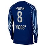 Exklusive psg jordan viertes dri-fit adv match-shirt 2024-25 – langarm – kinder mit fabian 8-aufdruck Kollektion – Premium Paris Saint Germain Trikots