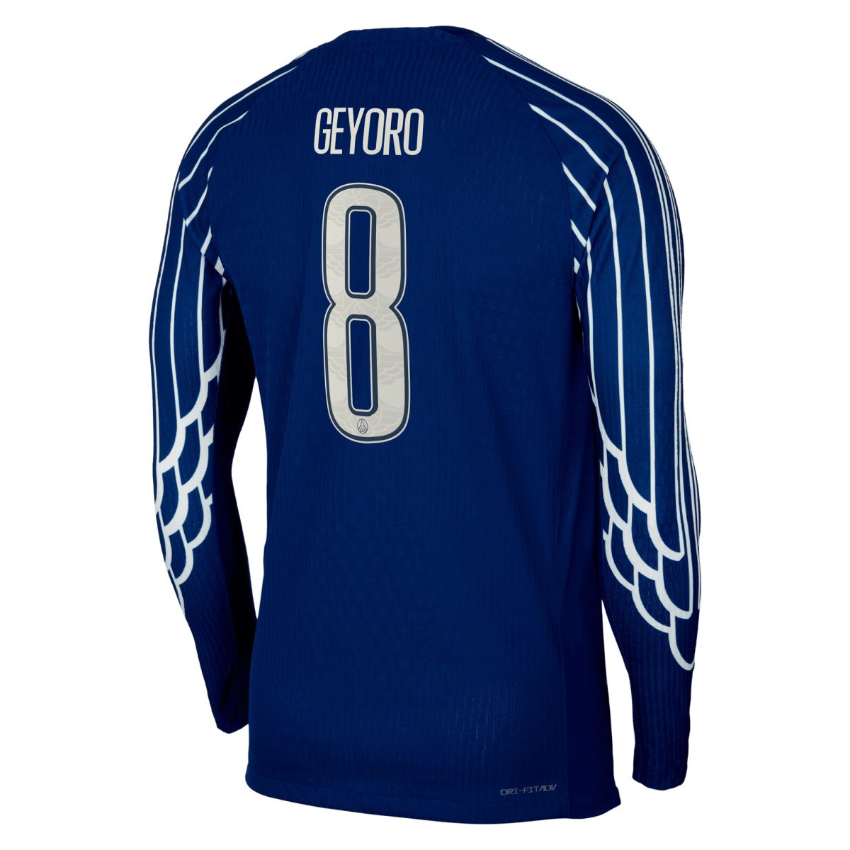 Exklusive psg jordan viertes dri-fit adv match-shirt 2024-25 – langarm – kinder mit geyoro 8-aufdruck Kollektion – Premium Paris Saint Germain Trikots