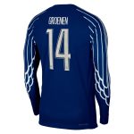 Exklusive psg jordan viertes dri-fit adv match-shirt 2024-25 – langarm – kinder mit groenen 14-aufdruck Kollektion – Premium Paris Saint Germain Trikots