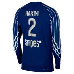 Exklusive psg jordan viertes dri-fit adv match-shirt 2024-25 – langarm – kinder mit hakimi 2-aufdruck Kollektion – Premium Paris Saint Germain Trikots