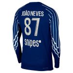 Exklusive psg jordan viertes dri-fit adv match-shirt 2024-25 – langarm – kinder mit joao neves 87-aufdruck Kollektion – Premium Paris Saint Germain Trikots