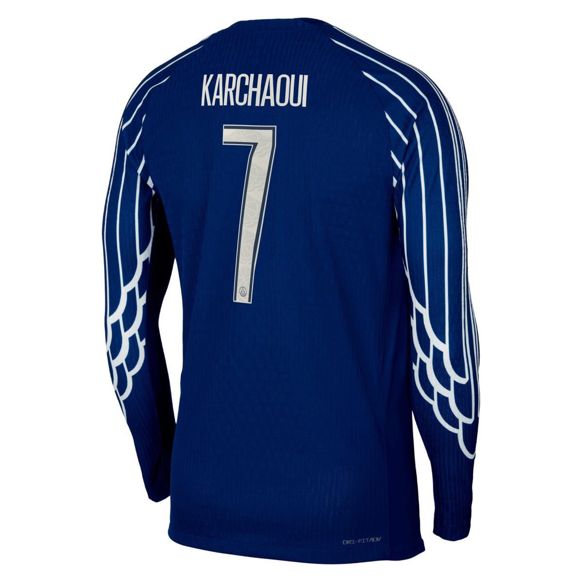 Exklusive psg jordan viertes dri-fit adv match-shirt 2024-25 – langarm – kinder mit karchaoui 7-aufdruck Kollektion – Premium Paris Saint Germain Trikots