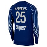 Exklusive psg jordan viertes dri-fit adv match-shirt 2024-25 – langarm – kinder mit n.mendes 25-aufdruck Kollektion – Premium Paris Saint Germain Trikots