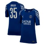 Exklusive psg jordan viertes stadiontrikot 2024-25 – kinder mit cup-aufdruck beraldo 35 Kollektion – Premium Paris Saint Germain Trikots