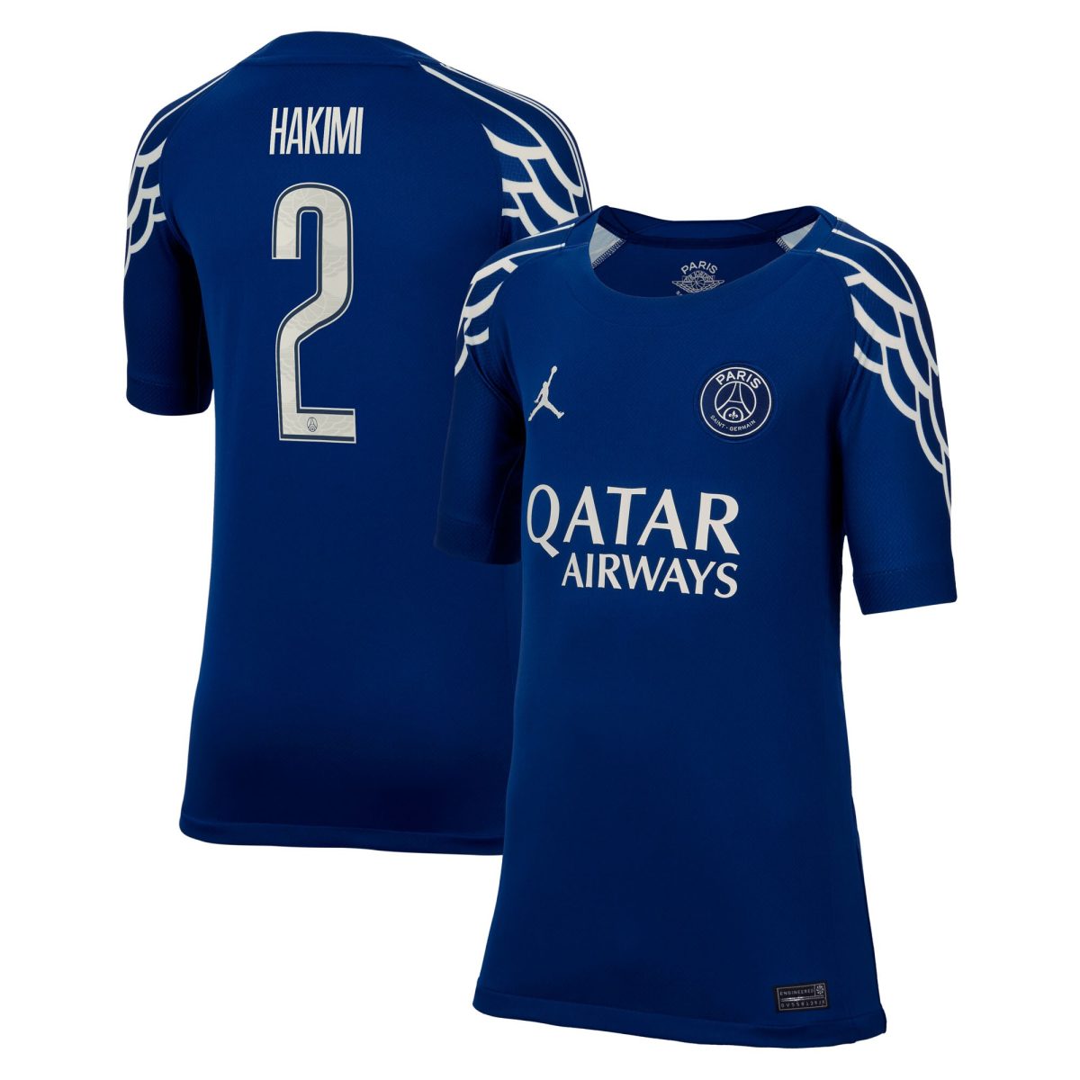 Exklusive psg jordan viertes stadiontrikot 2024-25 – kinder mit cup-aufdruck hakimi 2 Kollektion – Premium Paris Saint Germain Trikots