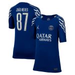 Exklusive psg jordan viertes stadiontrikot 2024-25 – kinder mit cup-aufdruck joao neves 87 Kollektion – Premium Paris Saint Germain Trikots