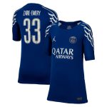 Exklusive psg jordan viertes stadiontrikot 2024-25 – kinder mit cup-aufdruck zaire-emery 33 Kollektion – Premium Paris Saint Germain Trikots