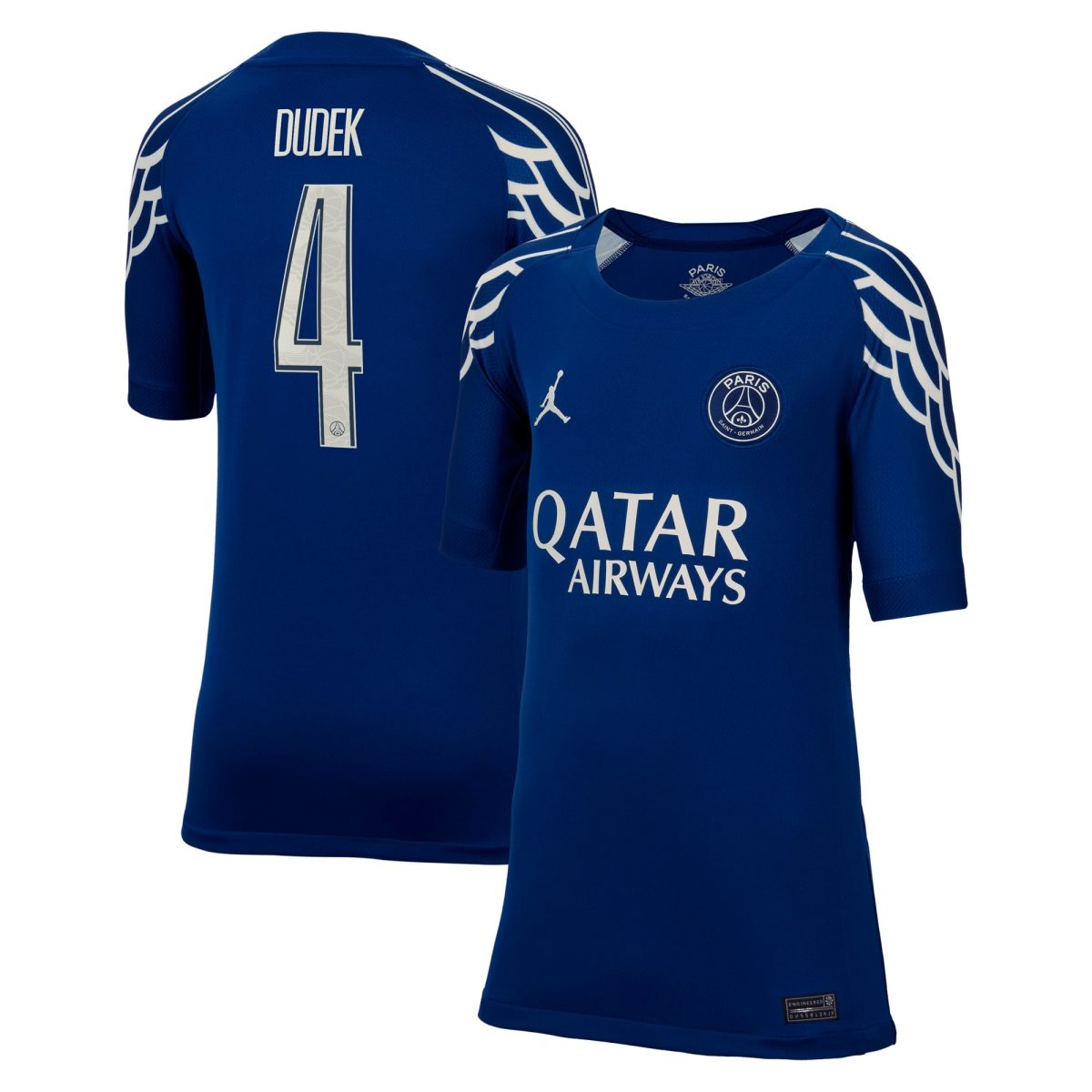 Exklusive psg jordan viertes stadiontrikot 2024-25 – kinder mit dudek 4-aufdruck Kollektion – Premium Paris Saint Germain Trikots