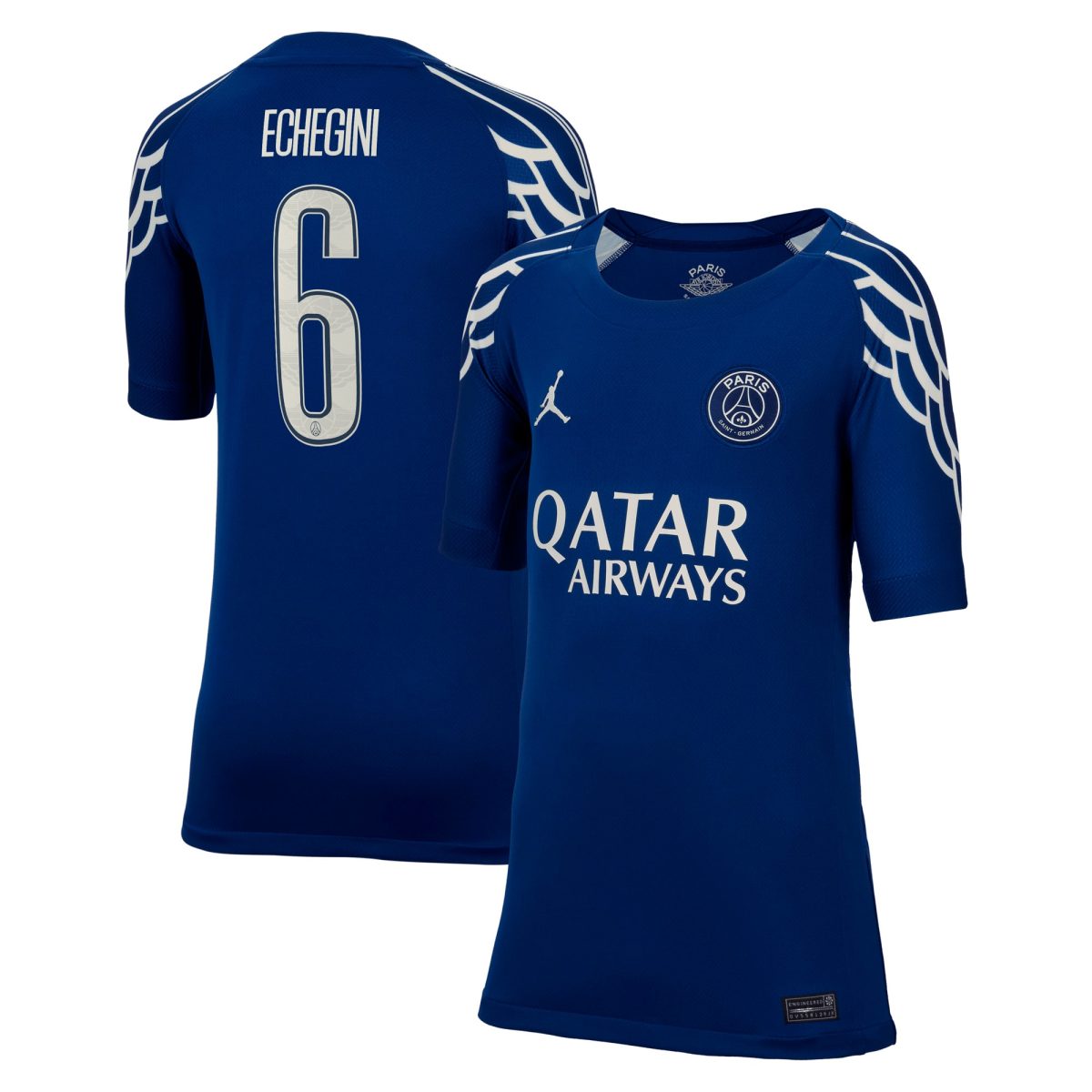 Exklusive psg jordan viertes stadiontrikot 2024-25 – kinder mit echegini 6-aufdruck Kollektion – Premium Paris Saint Germain Trikots