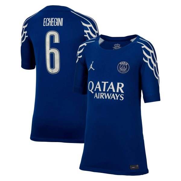 Exklusive psg jordan viertes stadiontrikot 2024-25 – kinder mit echegini 6-aufdruck Kollektion – Premium Paris Saint Germain Trikots