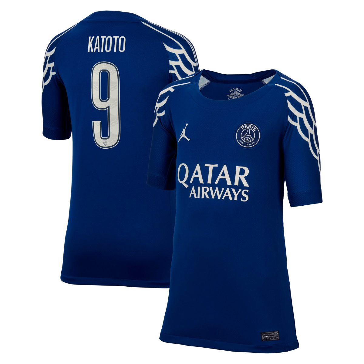 Exklusive psg jordan viertes stadiontrikot 2024-25 – kinder mit katoto 9-aufdruck Kollektion – Premium Paris Saint Germain Trikots