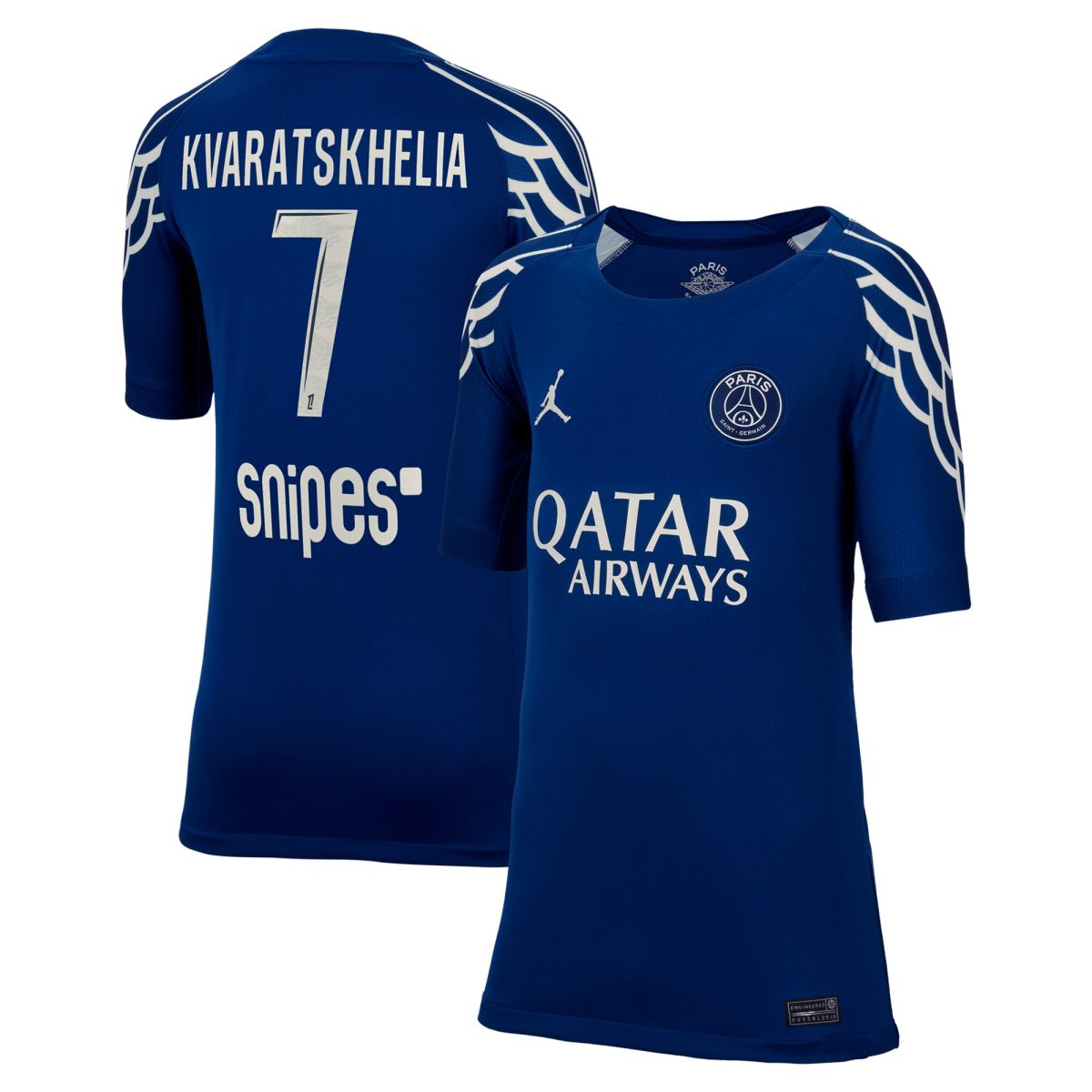 Exklusive psg jordan viertes stadiontrikot 2024-25 – kinder mit kvaratskhelia 7-aufdruck Kollektion – Premium Paris Saint Germain Trikots