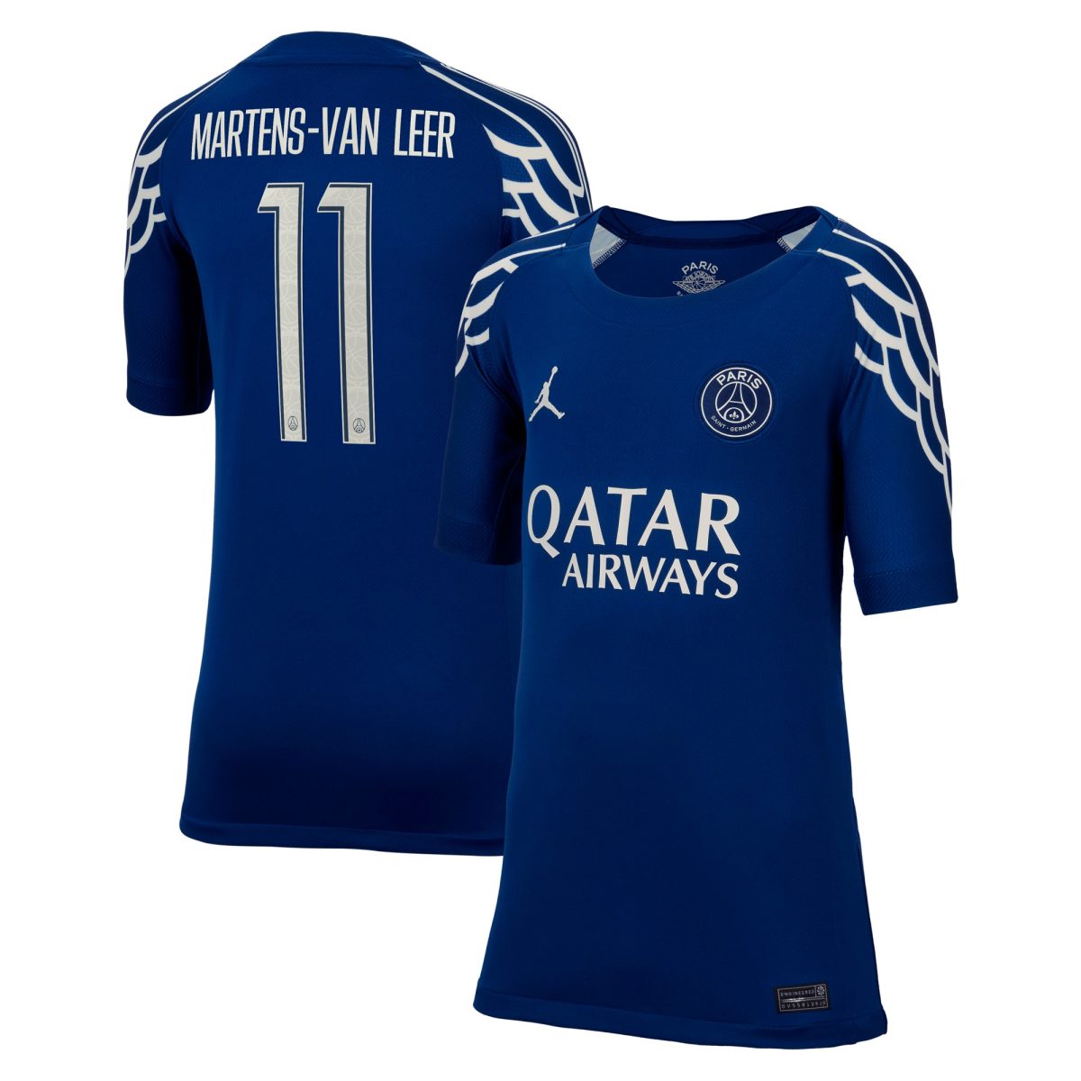 Exklusive psg jordan viertes stadiontrikot 2024-25 – kinder mit martens-van leer 11-aufdruck Kollektion – Premium Paris Saint Germain Trikots