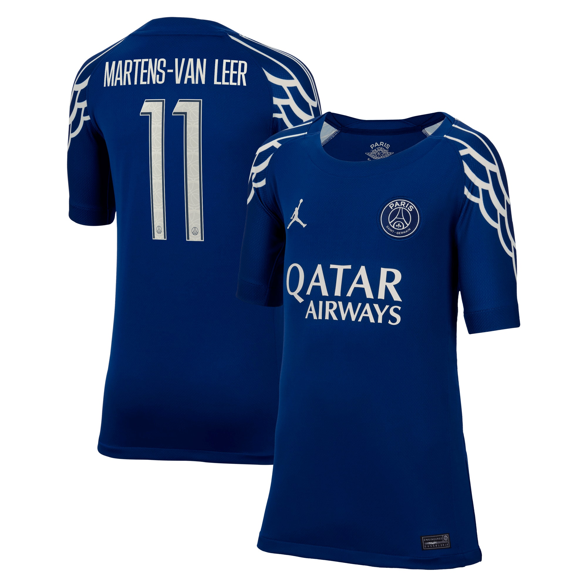 Exklusive psg jordan viertes stadiontrikot 2024-25 – kinder mit martens-van leer 11-aufdruck Kollektion – Premium Paris Saint Germain Trikots