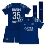 Exklusive psg jordan viertes stadiontrikot 2024-25 – kleine kinder mit beraldo 35-aufdruck Kollektion – Premium Paris Saint Germain Trikots