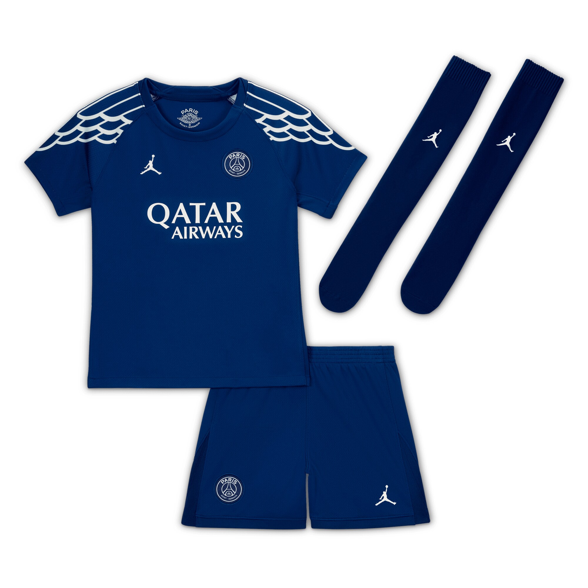 Exklusive psg jordan viertes stadiontrikot 2024-25 – kleine kinder mit fabian 8-aufdruck Kollektion – Premium Paris Saint Germain Trikots