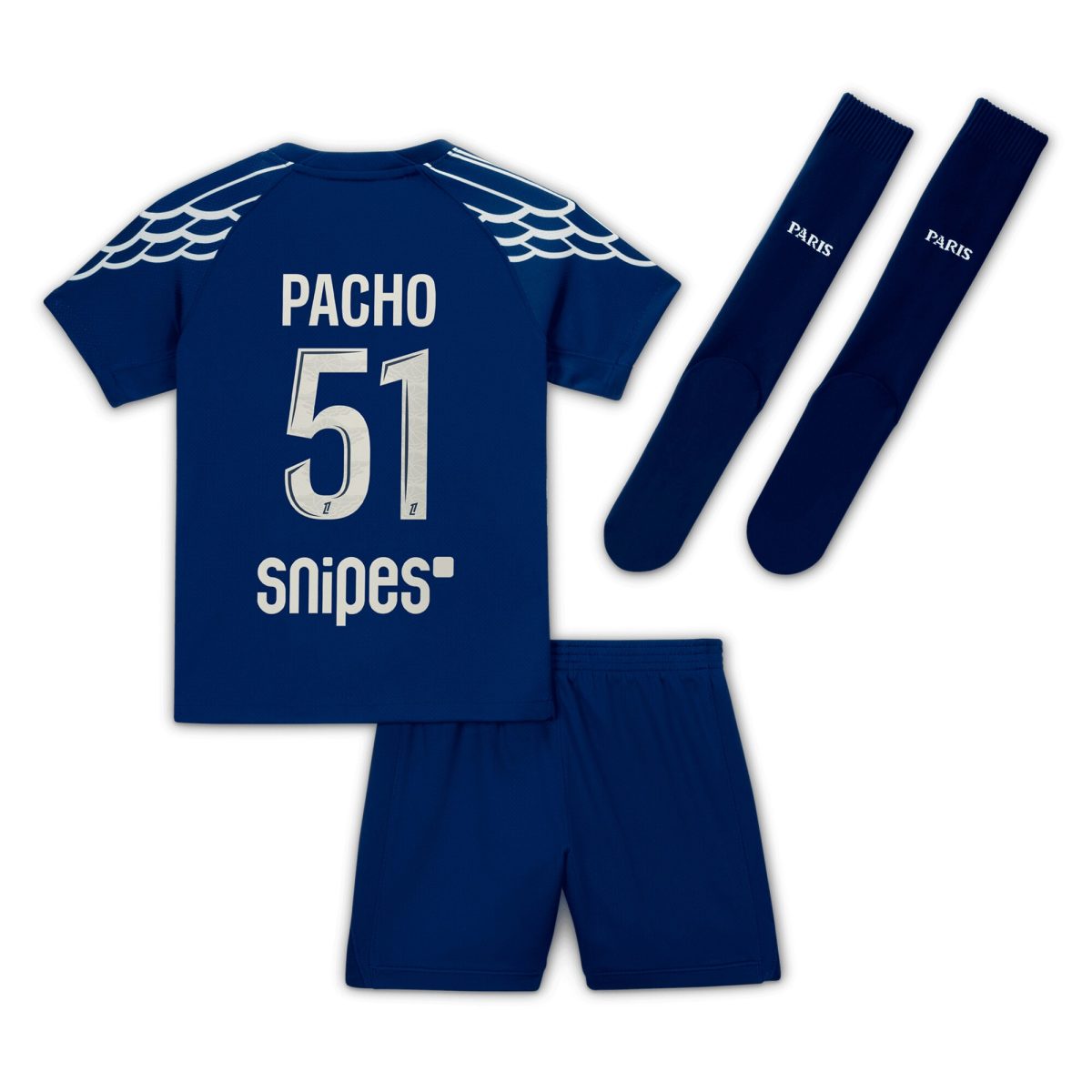 Exklusive psg jordan viertes stadiontrikot 2024-25 – kleine kinder mit pacho 51-aufdruck Kollektion – Premium Paris Saint Germain Trikots