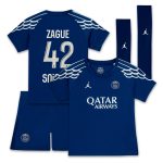 Exklusive psg jordan viertes stadiontrikot 2024-25 – kleine kinder mit zague 42-aufdruck Kollektion – Premium Paris Saint Germain Trikots
