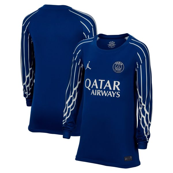 Exklusive psg jordan viertes stadiontrikot 2024-25 – langarm – kinder Kollektion – Premium Paris Saint Germain Trikots