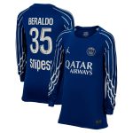 Exklusive psg jordan viertes stadiontrikot 2024-25 – langarm – kinder mit beraldo 35-aufdruck Kollektion – Premium Paris Saint Germain Trikots