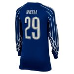 Exklusive psg jordan viertes stadiontrikot 2024-25 – langarm – kinder mit cup-aufdruck barcola 29 Kollektion – Premium Paris Saint Germain Trikots