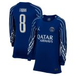 Exklusive psg jordan viertes stadiontrikot 2024-25 – langarm – kinder mit cup-aufdruck fabian 8 Kollektion – Premium Paris Saint Germain Trikots