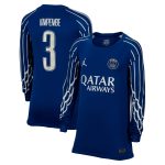 Exklusive psg jordan viertes stadiontrikot 2024-25 – langarm – kinder mit cup-aufdruck kimpembe 3 Kollektion – Premium Paris Saint Germain Trikots