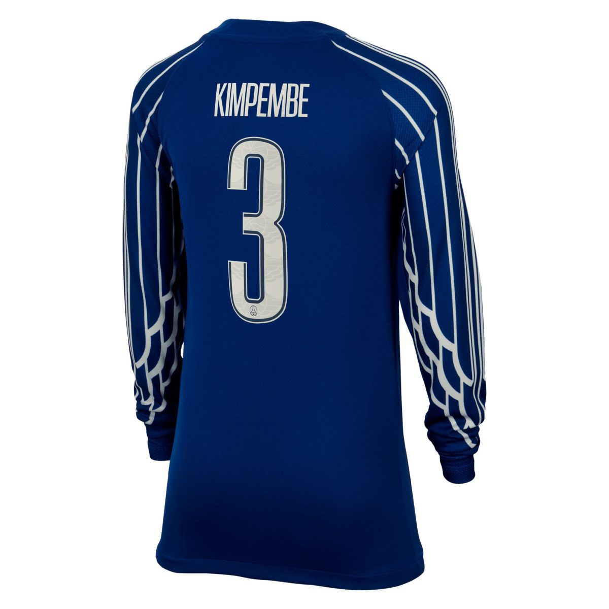 Exklusive psg jordan viertes stadiontrikot 2024-25 – langarm – kinder mit cup-aufdruck kimpembe 3 Kollektion – Premium Paris Saint Germain Trikots