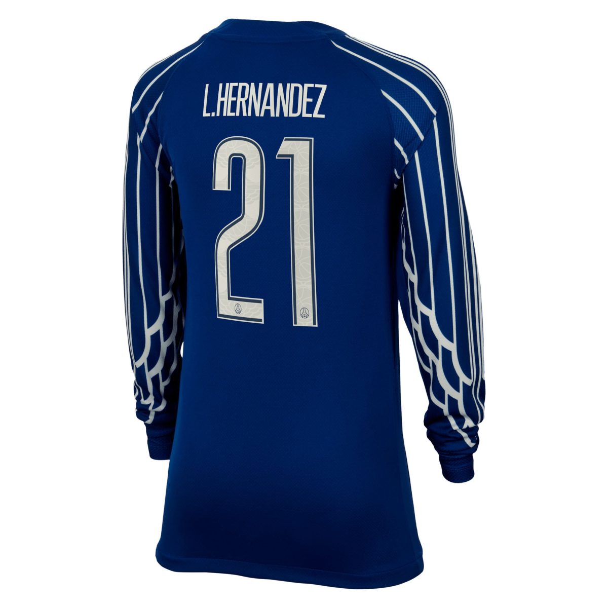 Exklusive psg jordan viertes stadiontrikot 2024-25 – langarm – kinder mit cup-aufdruck l.hernandez 21 Kollektion – Premium Paris Saint Germain Trikots