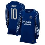 Exklusive psg jordan viertes stadiontrikot 2024-25 – langarm – kinder mit cup-aufdruck o.dembele 10 Kollektion – Premium Paris Saint Germain Trikots