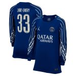 Exklusive psg jordan viertes stadiontrikot 2024-25 – langarm – kinder mit cup-aufdruck zaire-emery 33 Kollektion – Premium Paris Saint Germain Trikots