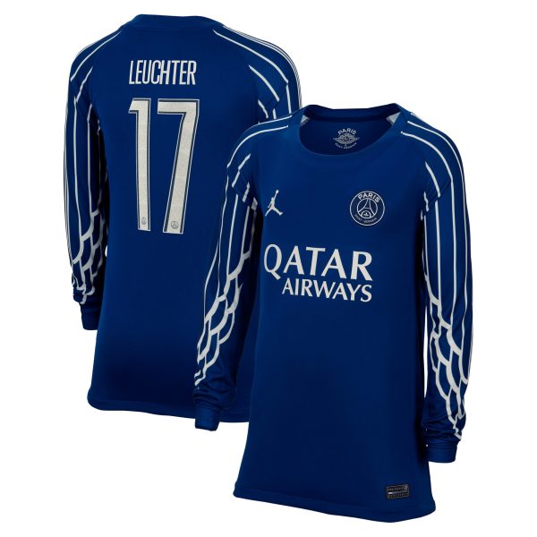 Exklusive psg jordan viertes stadiontrikot 2024-25 – langarm – kinder mit leuchter 17-aufdruck Kollektion – Premium Paris Saint Germain Trikots
