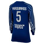 Exklusive psg jordan viertes stadiontrikot 2024-25 – langarm – kinder mit marquinhos 5-aufdruck Kollektion – Premium Paris Saint Germain Trikots