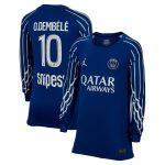 Exklusive psg jordan viertes stadiontrikot 2024-25 – langarm – kinder mit o.dembele 10-aufdruck Kollektion – Premium Paris Saint Germain Trikots