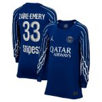 Exklusive psg jordan viertes stadiontrikot 2024-25 – langarm – kinder mit zaire-emery 33-aufdruck Kollektion – Premium Paris Saint Germain Trikots