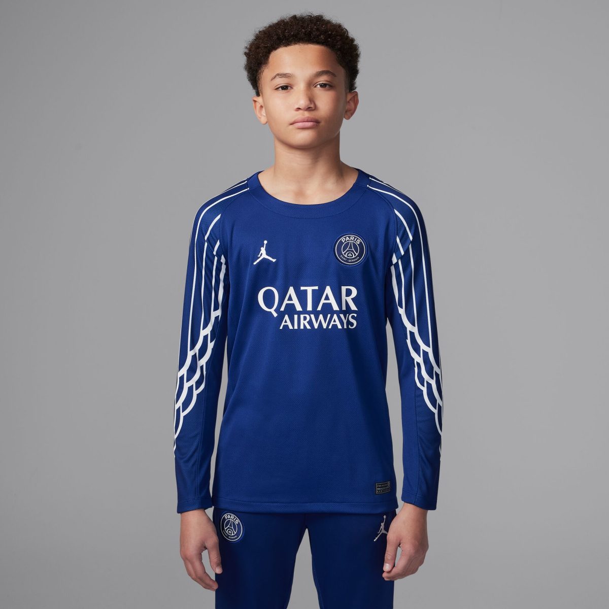 Exklusive psg jordan viertes stadiontrikot 2024-25 – langarm – kinder Kollektion – Premium Paris Saint Germain Trikots