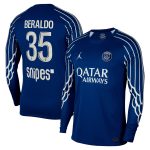 Exklusive psg jordan viertes stadiontrikot 2024-25 – langarm mit beraldo 35-aufdruck Kollektion – Premium Paris Saint Germain Trikots