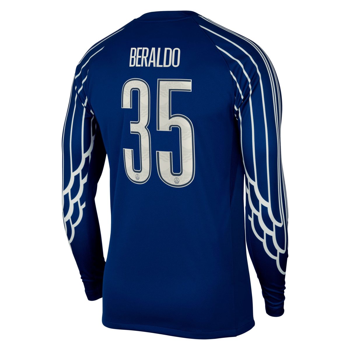 Exklusive psg jordan viertes stadiontrikot 2024-25 – langarm mit cup-aufdruck beraldo 35 Kollektion – Premium Paris Saint Germain Trikots
