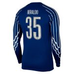 Exklusive psg jordan viertes stadiontrikot 2024-25 – langarm mit cup-aufdruck beraldo 35 Kollektion – Premium Paris Saint Germain Trikots