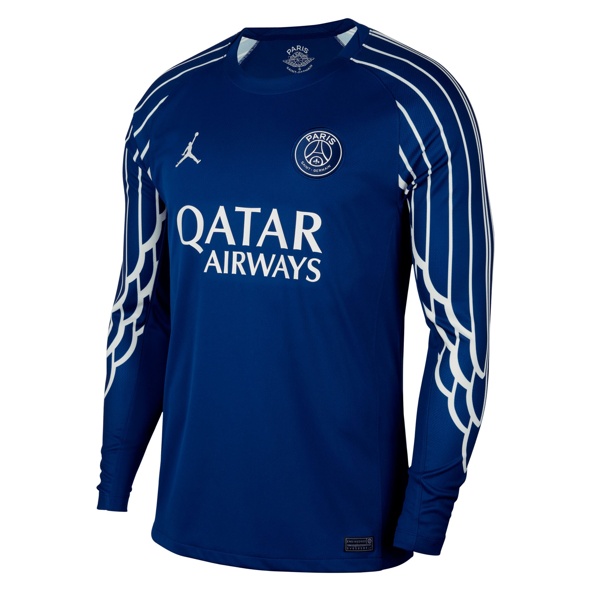 Exklusive psg jordan viertes stadiontrikot 2024-25 – langarm mit cup-aufdruck fabian 8 Kollektion – Premium Paris Saint Germain Trikots