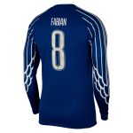 Exklusive psg jordan viertes stadiontrikot 2024-25 – langarm mit cup-aufdruck fabian 8 Kollektion – Premium Paris Saint Germain Trikots