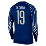 Exklusive psg jordan viertes stadiontrikot 2024-25 – langarm mit cup-aufdruck lee kang in 19 Kollektion – Premium Paris Saint Germain Trikots