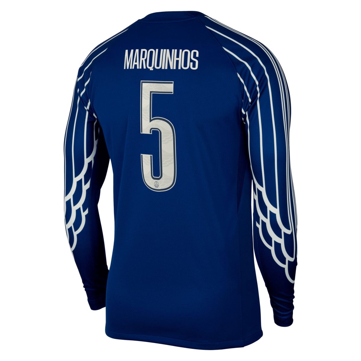 Exklusive psg jordan viertes stadiontrikot 2024-25 – langarm mit cup-aufdruck marquinhos 5 Kollektion – Premium Paris Saint Germain Trikots